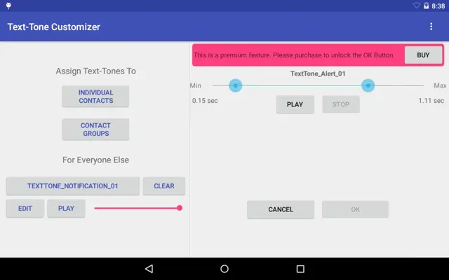 Text-Tone Customizer android App screenshot 1